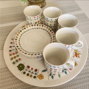 Rosenthal Emilio Pucci vintage espresso cup and saucer set with tray